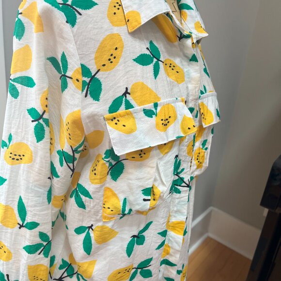 NWOT Lemon Print Papillon Blouse, Size Small - Picture 2 of 3